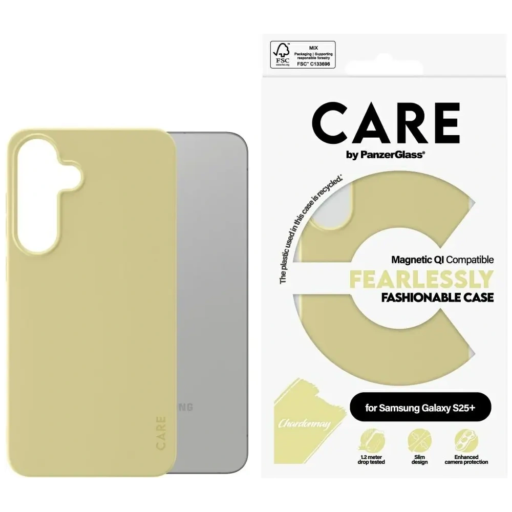 Etui CARE by PanzerGlass Fashion QI do Samsung Galaxy S25+ Plus chardonnay