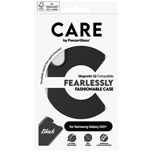 Buy CARE by PanzerGlass Fashion QI Samsung Galaxy S25+ Plus black - PZG866 - {ean13} - Home Screen Store Europe