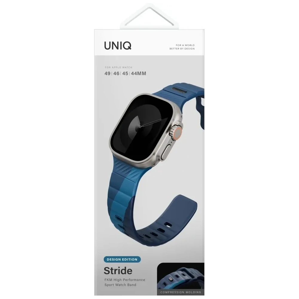 Pasek UNIQ Stride De Rubber do Apple Watch 6/7/8/9/10/SE/Ultra 1/2 44/45/46/49mm storm