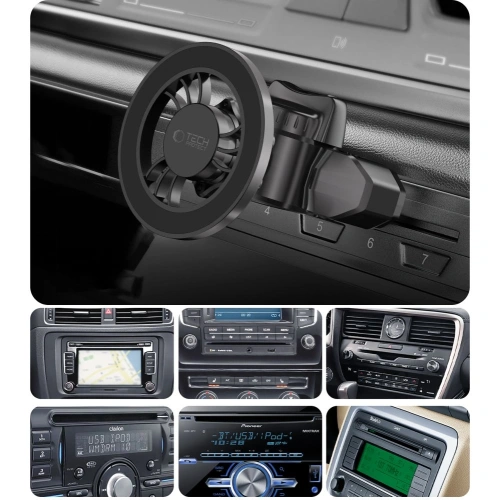 Kup Magnetyczny uchwyt samochodowy do kratki Tech-Protect N56 Magnetic MagSafe CD & Vent Car Mount Black - THP4147 - {ean13} - Sklep Home Screen