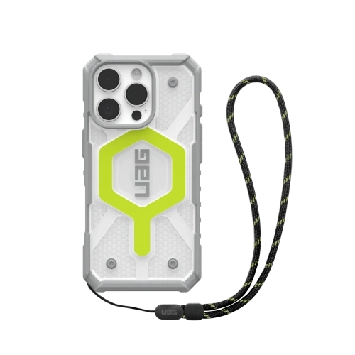 Kup UAG Urban Armor Gear Pathfinder Clear MagSafe Bundle für Apple iPhone 16 Pro (aktiv neon / graphit-schwarz) - UAG1538 - {ean13} - Sklep Home Screen