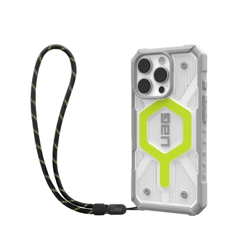 Kup UAG Urban Armor Gear Pathfinder Clear MagSafe Bundle für Apple iPhone 16 Pro (aktiv neon / graphit-schwarz) - UAG1538 - {ean13} - Sklep Home Screen