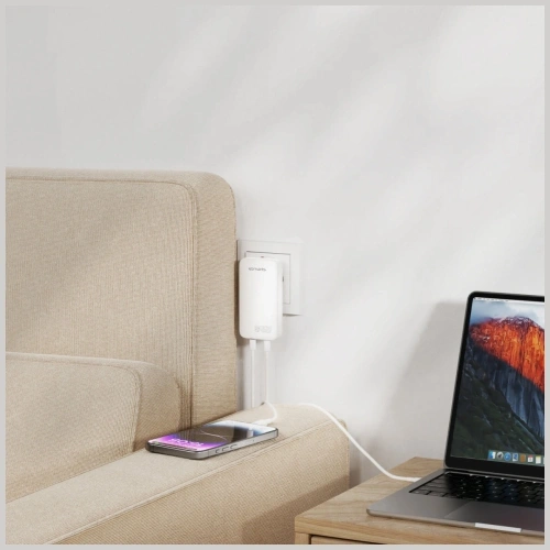 Kup 4smarts FlatPlug Slim Dual 45W GaN 2xUSB-C Netzladegerät weiß - 4SMR77 - {ean13} - Sklep Home Screen