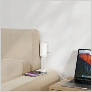 Buy 4smarts FlatPlug Slim Dual 65W GaN 2xUSB-C power charger white - 4SMR78 - {ean13} - Home Screen Store Europe