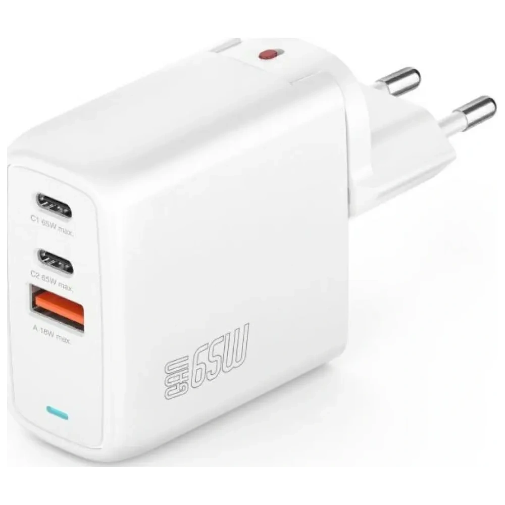 Ładowarka sieciowa 4smarts Flex 65W USB-A, 2xUSB-C biały