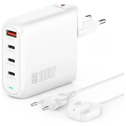 Kup Încărcător de putere 4smarts Flex Pro 100W USB-A, 3xUSB-C, alb - 4SMR80 - {ean13} - Sklep Home Screen