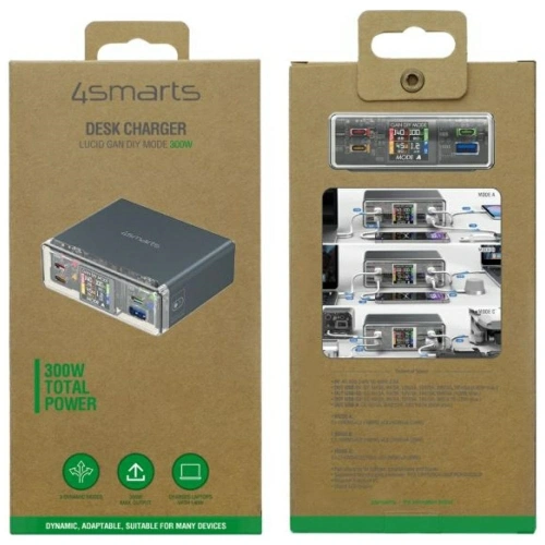 Kup 4smarts Lucid 300W Ladegerät mit DIY-Modus grau - 4SMR83 - {ean13} - Sklep Home Screen