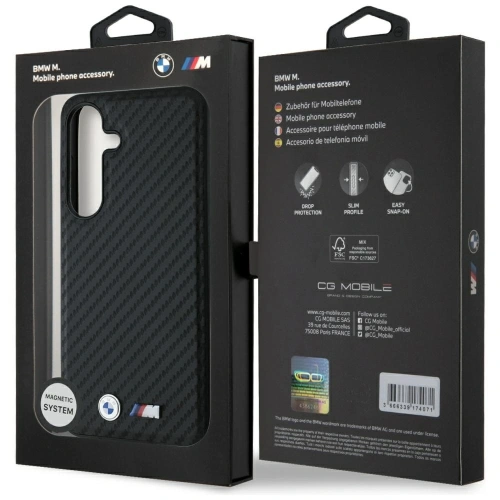 Kup BMW Kožený Carbon MagSafe Samsung Galaxy S25+ Plus černý - BMW823 - {ean13} - Sklep Home Screen