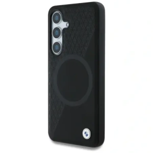 Buy BMW Leather Half Textured MagSafe Samsung Galaxy S25 black - BMW824 - {ean13} - Home Screen Store Europe
