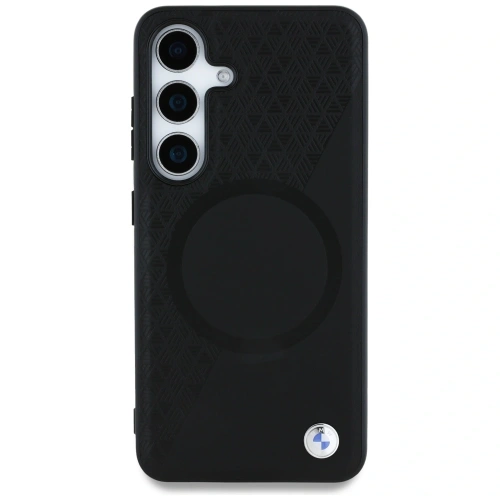 Buy BMW Leather Half Textured MagSafe Samsung Galaxy S25 black - BMW824 - {ean13} - Home Screen Store Europe