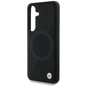 Buy BMW Leather Half Textured MagSafe Samsung Galaxy S25 black - BMW824 - {ean13} - Home Screen Store Europe