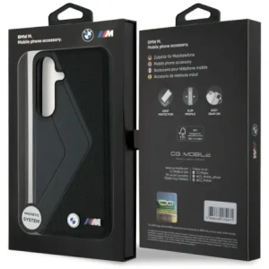 Kup BMW Leder Übergroße Streifen MagSafe Samsung Galaxy S25 schwarz - BMW826 - {ean13} - Sklep Home Screen
