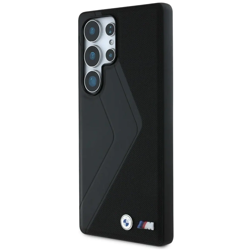 Etui BMW Leather Oversized Stripes MagSafe do Samsung Galaxy S25 Ultra czarny