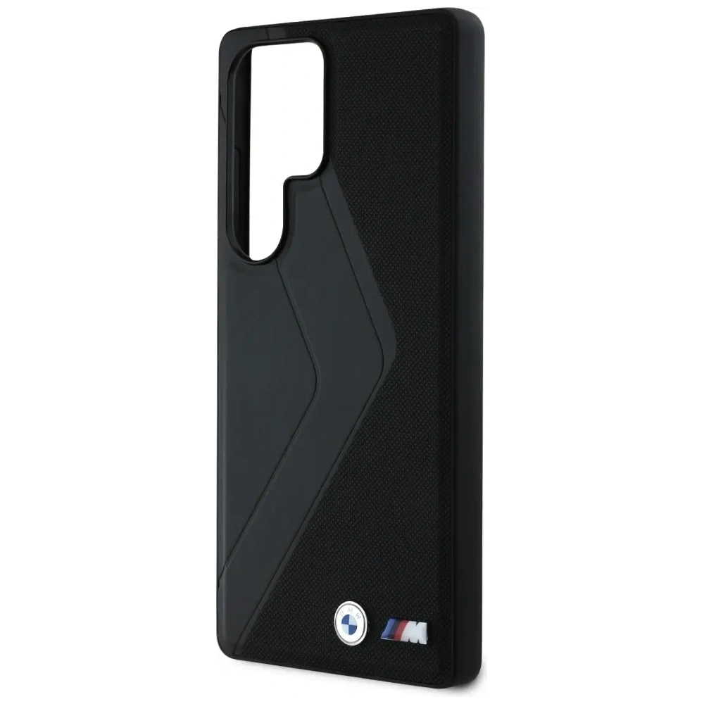 Etui BMW Leather Oversized Stripes MagSafe do Samsung Galaxy S25 Ultra czarny