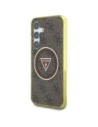 Kup Etui Guess 4G Glitter Triangle Buttons MagSafe do Samsung Galaxy S25 brązowy - GUE4554 - {ean13} - Sklep Home Screen