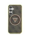 Kup Etui Guess 4G Glitter Triangle Buttons MagSafe do Samsung Galaxy S25 brązowy - GUE4554 - {ean13} - Sklep Home Screen