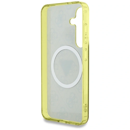 Kup Etui Guess 4G Glitter Triangle Buttons MagSafe do Samsung Galaxy S25 brązowy - GUE4554 - {ean13} - Sklep Home Screen