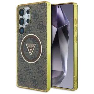 Buy Guess 4G Glitter Triangle Buttons MagSafe Samsung Galaxy S25 Ultra brown - GUE4555 - {ean13} - Home Screen Store Europe