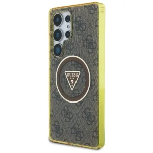 Buy Guess 4G Glitter Triangle Buttons MagSafe Samsung Galaxy S25 Ultra brown - GUE4555 - {ean13} - Home Screen Store Europe