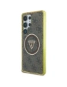 Kup Etui Guess 4G Glitter Triangle Buttons MagSafe do Samsung Galaxy S25 Ultra brązowy - GUE4555 - {ean13} - Sklep Home Screen