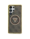 Kup Etui Guess 4G Glitter Triangle Buttons MagSafe do Samsung Galaxy S25 Ultra brązowy - GUE4555 - {ean13} - Sklep Home Screen