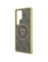 Kup Etui Guess 4G Glitter Triangle Buttons MagSafe do Samsung Galaxy S25 Ultra brązowy - GUE4555 - {ean13} - Sklep Home Screen