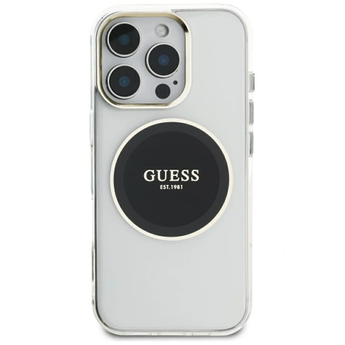 Buy Guess IML Metal Colored Circle Classic Logo MagSafe Apple iPhone 16 Pro Max black - GUE4557 - {ean13} - Home Screen Store Europe