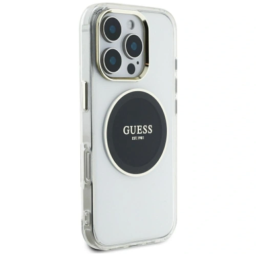 Buy Guess IML Metal Colored Circle Classic Logo MagSafe Apple iPhone 16 Pro Max black - GUE4557 - {ean13} - Home Screen Store Europe