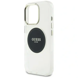 Kup Guess IML Metal Colorat Cerc Logo Clasic MagSafe Apple iPhone 16 Pro Max negru - GUE4557 - {ean13} - Sklep Home Screen