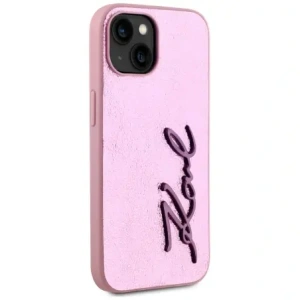 Buy Karl Lagerfeld Wrinkled Metal Signature Apple iPhone 15 pink - KLD22042 - {ean13} - Home Screen Store Europe