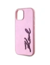 Buy Karl Lagerfeld Wrinkled Metal Signature Apple iPhone 15 pink - KLD22042 - {ean13} - Home Screen Store Europe