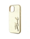 Kup Karl Lagerfeld zerknittertes Metall-Signatur Apple iPhone 15 Gold - KLD22043 - {ean13} - Sklep Home Screen