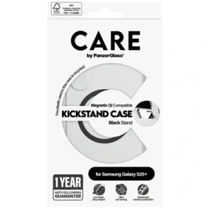 Kup Etui CARE by PanzerGlass Feature Black Kickstand & QI do Samsung Galaxy S25+ Plus przezroczysty - PZG874 - {ean13} - Sklep Home Screen