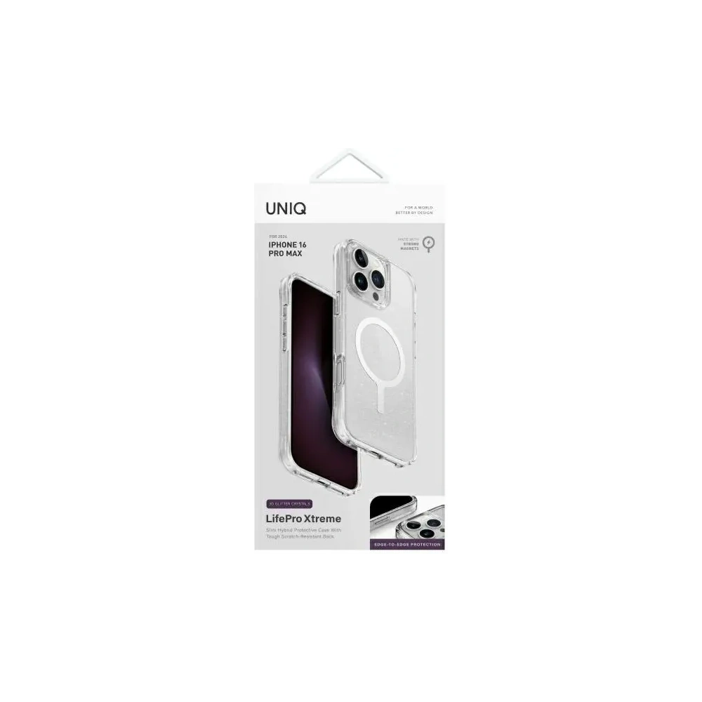 Etui UNIQ LifePro Xtreme Apple iPhone 16 Pro Max Magclick Charging przezroczysty/tinsel lucent