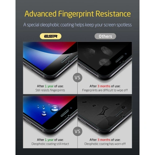 Kup ESR Apple Bildschirmschutzglas iPhone SE 2022/SE 2020/8/7 Klar [2 PACK] - ESR183CL - {ean13} - Sklep Home Screen
