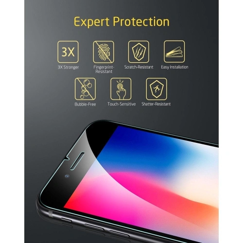 Kup ESR Apple Bildschirmschutzglas iPhone SE 2022/SE 2020/8/7 Klar [2 PACK] - ESR183CL - {ean13} - Sklep Home Screen