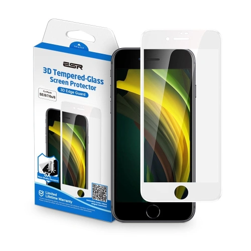Kup Sklo ESR Screen Shield 3D Apple iPhone SE 2022/SE 2020/8/7 Bílá - ESR184WHT - {ean13} - Sklep Home Screen