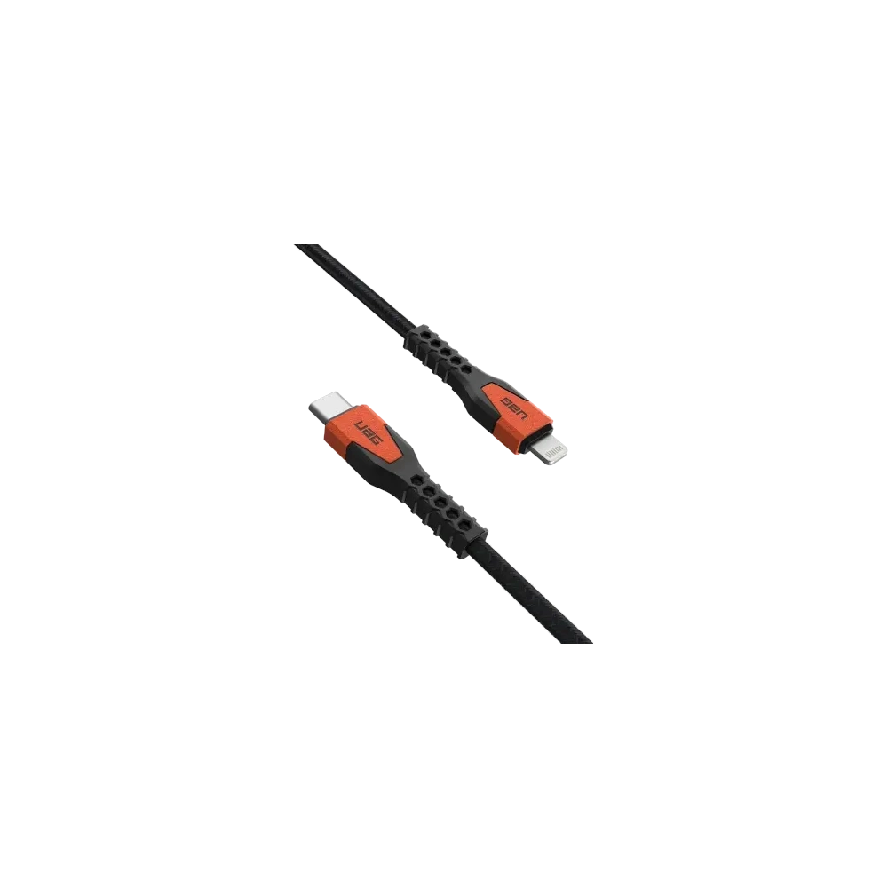 Kabel USB-C / Lightning UAG Urban Armor Gear Rugged Cable 30W 1.5m (black / orange)