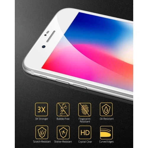 Kup Sklo ESR Screen Shield 3D Apple iPhone SE 2022/SE 2020/8/7 Bílá - ESR184WHT - {ean13} - Sklep Home Screen