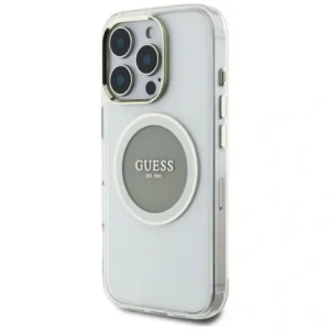 Kup Etui Guess IML Metal Colored Circle Classic Logo MagSafe do Apple iPhone 16 Pro Max szary - GUE4559 - {ean13} - Sklep Home Screen
