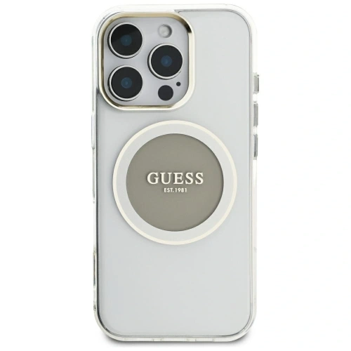 Kup Guess IML Metal Colorat Cerc Logo Clasic MagSafe Apple iPhone 16 Pro Max gri - GUE4559 - {ean13} - Sklep Home Screen