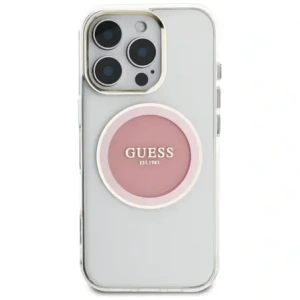 Kup Etui Guess IML Metal Colored Circle Classic Logo MagSafe do Apple iPhone 16 Pro różowy - GUE4560 - {ean13} - Sklep Home Screen