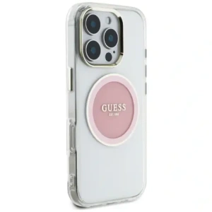 Kup Etui Guess IML Metal Colored Circle Classic Logo MagSafe do Apple iPhone 16 Pro różowy - GUE4560 - {ean13} - Sklep Home Screen