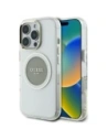 Guess IML Metal Colorat Cerc Logo Clasic MagSafe Apple iPhone 16 Pro gri