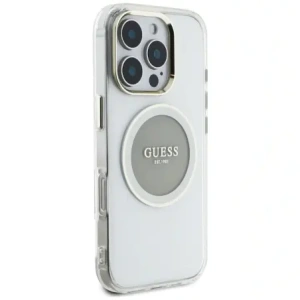 Kup Etui Guess IML Metal Colored Circle Classic Logo MagSafe do Apple iPhone 16 Pro szary - GUE4561 - {ean13} - Sklep Home Screen