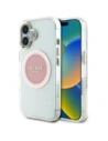 Kup Guess IML Metal Colorat Cerc Logo Clasic MagSafe Apple iPhone 16 roz - GUE4562 - {ean13} - Sklep Home Screen