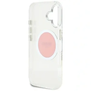 Kup Etui Guess IML Metal Colored Circle Classic Logo MagSafe do Apple iPhone 16 różowy - GUE4562 - {ean13} - Sklep Home Screen
