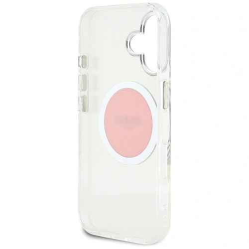 Kup Guess IML Metal Colorat Cerc Logo Clasic MagSafe Apple iPhone 16 roz - GUE4562 - {ean13} - Sklep Home Screen