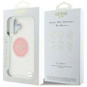 Kup Guess IML Metal Colorat Cerc Logo Clasic MagSafe Apple iPhone 16 roz - GUE4562 - {ean13} - Sklep Home Screen