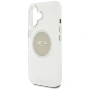 Buy Guess IML Metal Colored Circle Classic Logo MagSafe Apple iPhone 16 grey - GUE4563 - {ean13} - Home Screen Store Europe